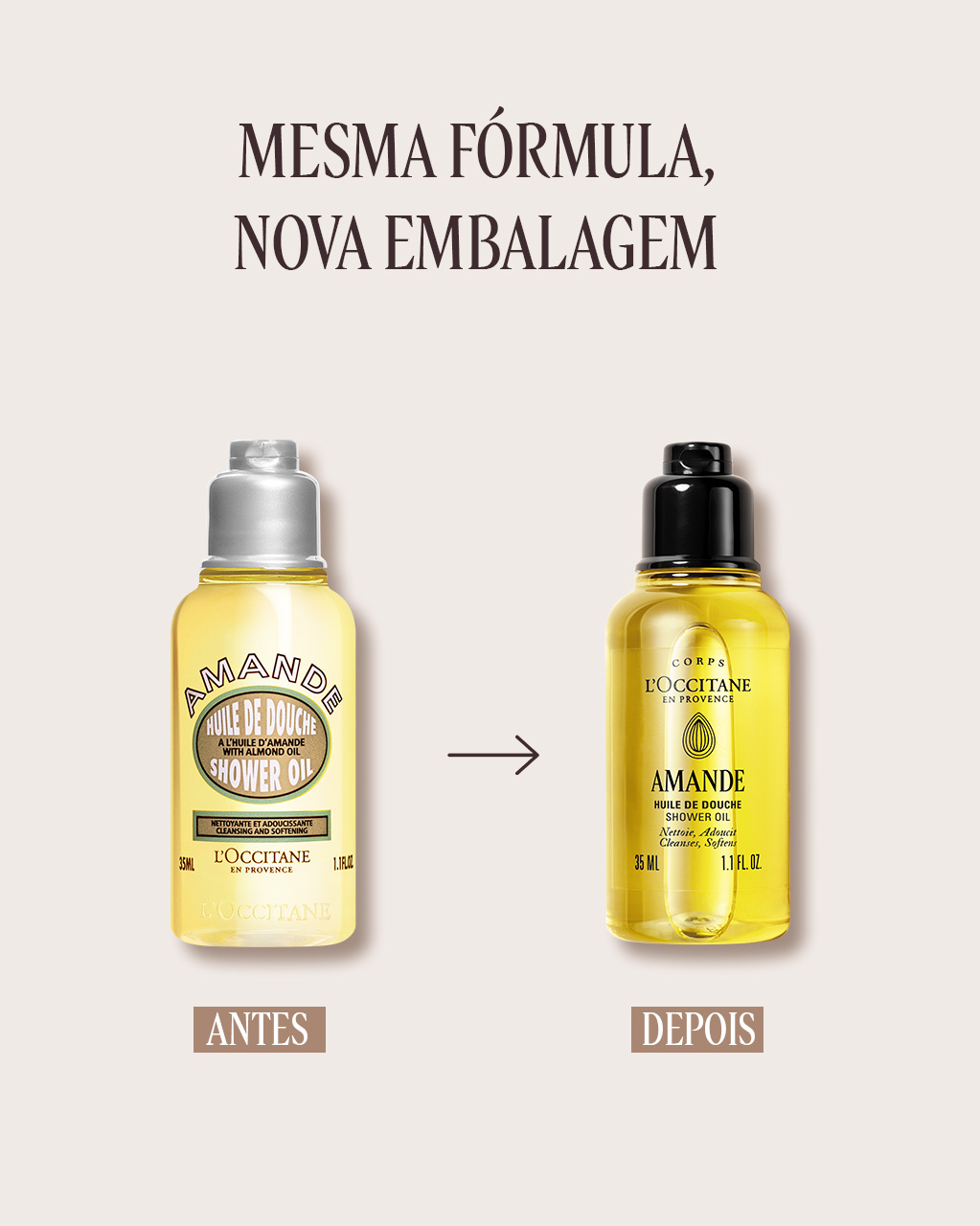 Óleo Hidratante de Banho Amande Sublime 35mL | L'Occitane en Provence